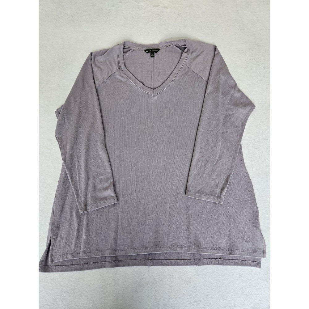 Banana Republic Womens Sz XXL Purple Knit Long Sleeve Tunic Minimalist Classic